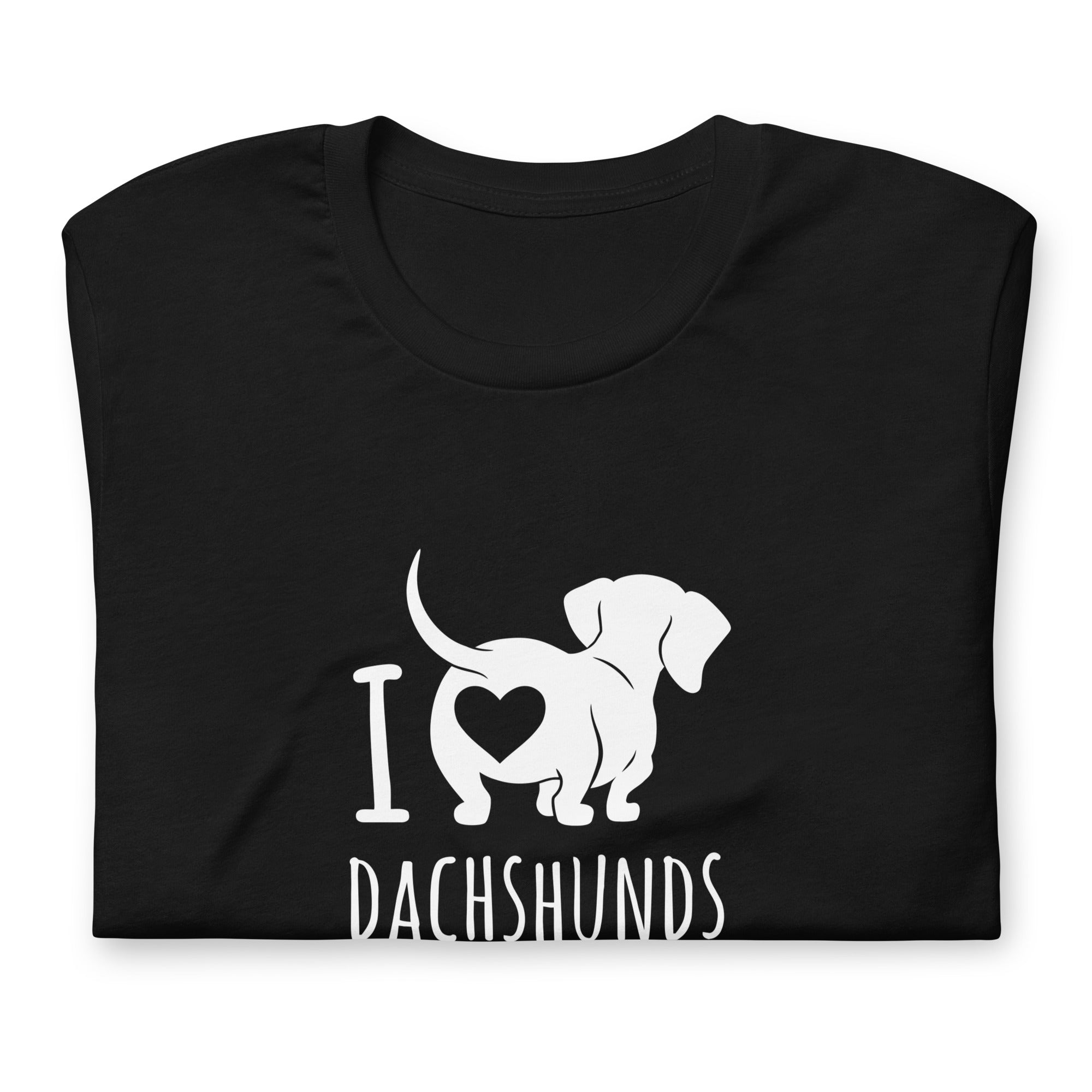 犬 tシャツ 犬イラスト ダックスフンドが大好き I Love Dachshunds